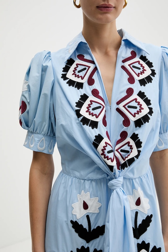 Farm Rio sukienka bawełniana 344655 niebieski