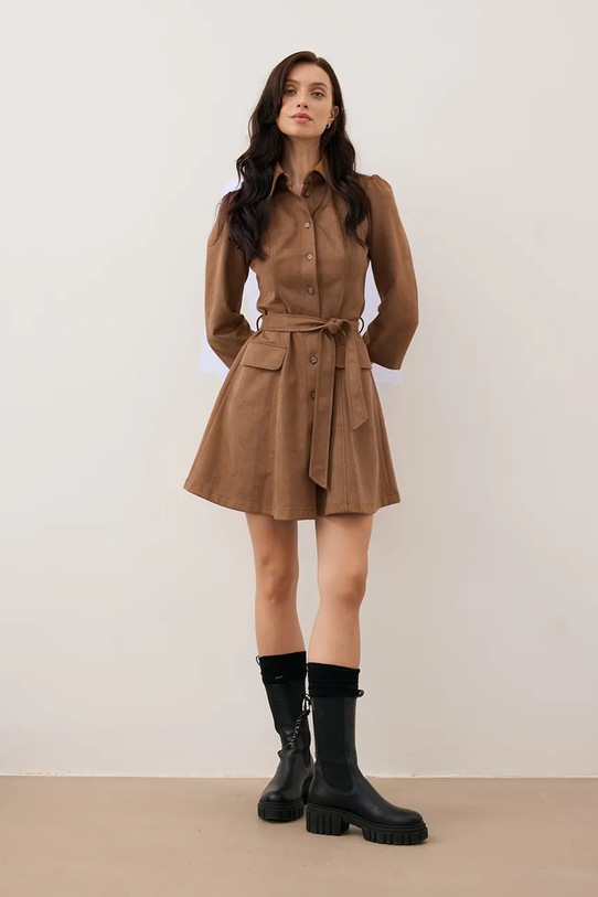 Bizuu sukienka ZORELLE brązowy ZORELLE.BRAZOWY