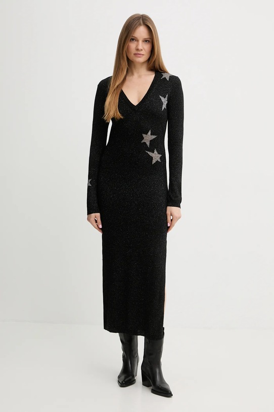 ZADIG&VOLTAIRE sukienka z dodatkiem wełny casual czarny KWDR01219