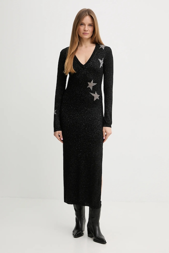 ZADIG&VOLTAIRE sukienka z dodatkiem wełny casual czarny KWDR01219