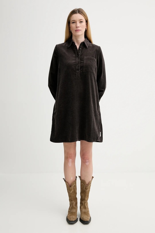 Marc O'Polo sukienka sztruksowa 5000007458 brązowy SS26