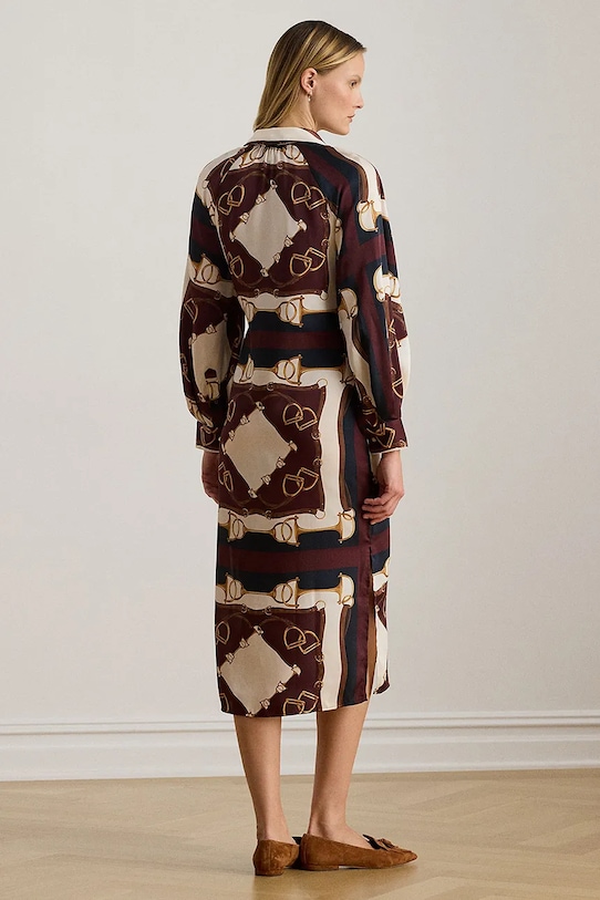 Lauren Ralph Lauren sukienka 200P03555 brązowy SS26