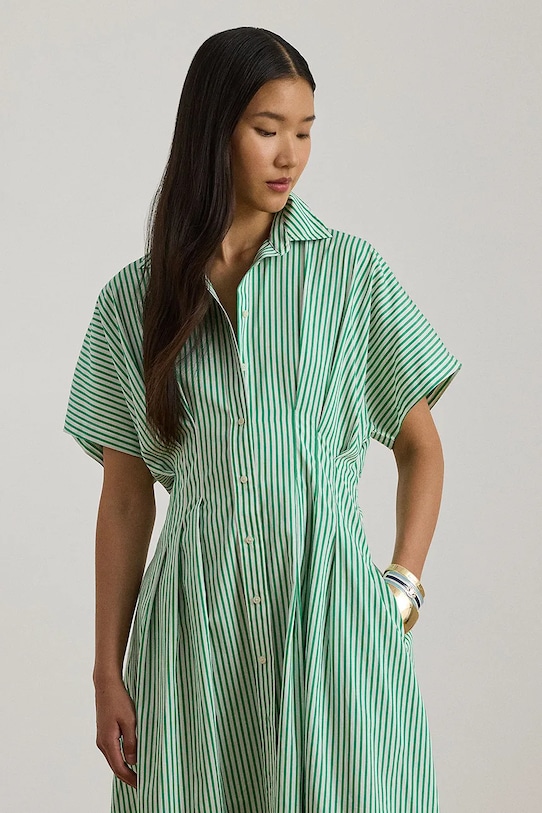 Odzież Lauren Ralph Lauren sukienka bawełniana 200P03672 zielony