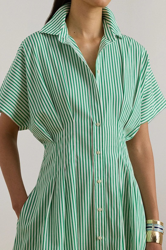 Lauren Ralph Lauren sukienka bawełniana zielony 200P03672