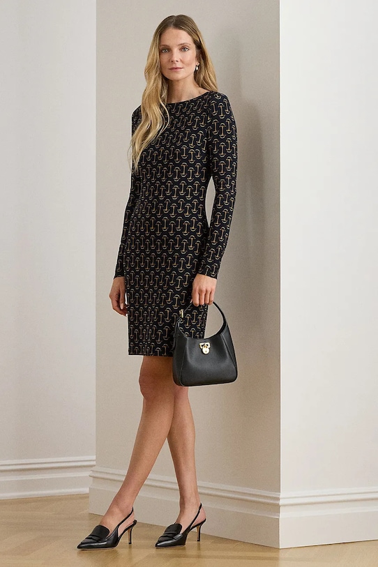 Lauren Ralph Lauren sukienka wzorzyste granatowy 200P03737