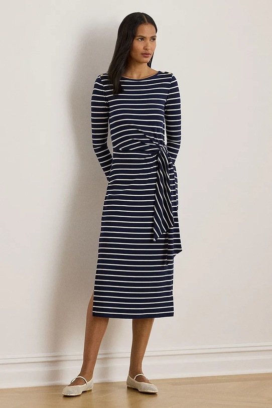 Lauren Ralph Lauren sukienka wzorzyste granatowy 200P03766