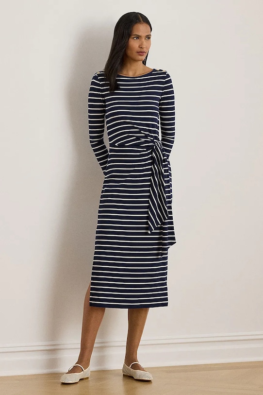 Lauren Ralph Lauren sukienka wzorzyste granatowy 200P03766