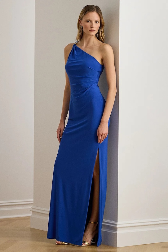 Šaty Lauren Ralph Lauren s elastanom modrá 253980922