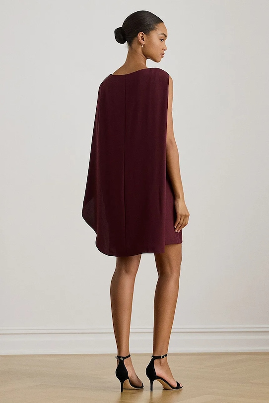 Lauren Ralph Lauren sukienka 253P03575 bordowy SS26