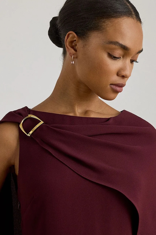 Lauren Ralph Lauren sukienka bordowy 253P03575