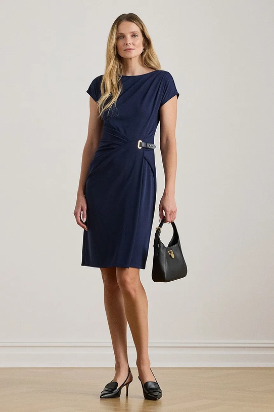 Lauren Ralph Lauren sukienka z elastanem granatowy 200P03763
