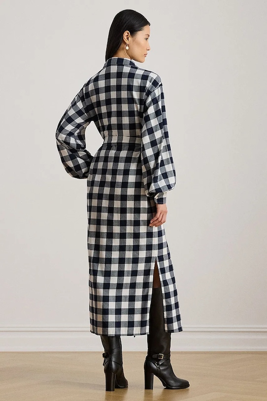 Lauren Ralph Lauren sukienka bawełniana 200P03519 granatowy SS26