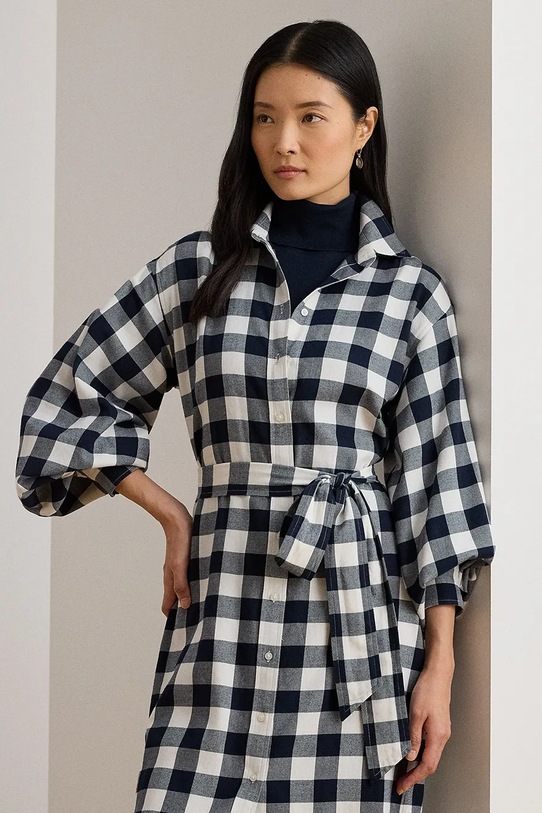 Odzież Lauren Ralph Lauren sukienka bawełniana 200P03519 granatowy