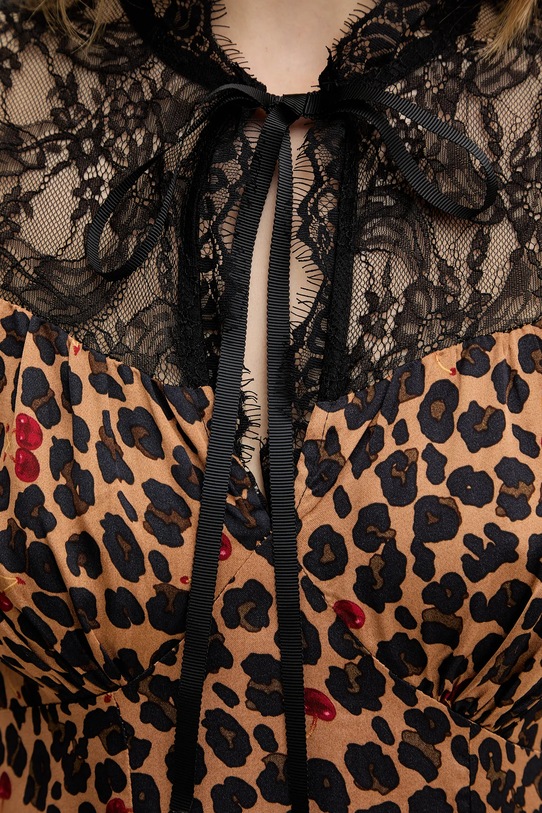 Never Fully Dressed sukienka Cherry Mini Lyla NFDDR3246 brązowy