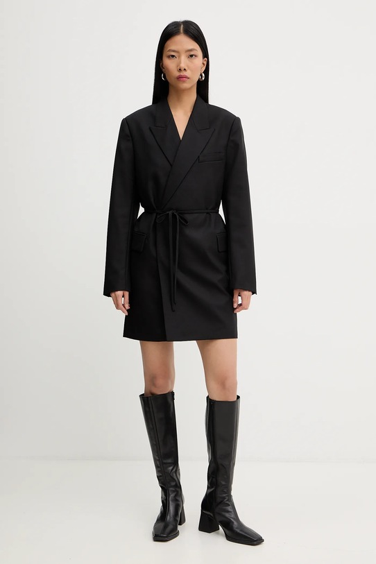 G-Star sukienka z dodatkiem wełny D28041.E200 czarny SS26