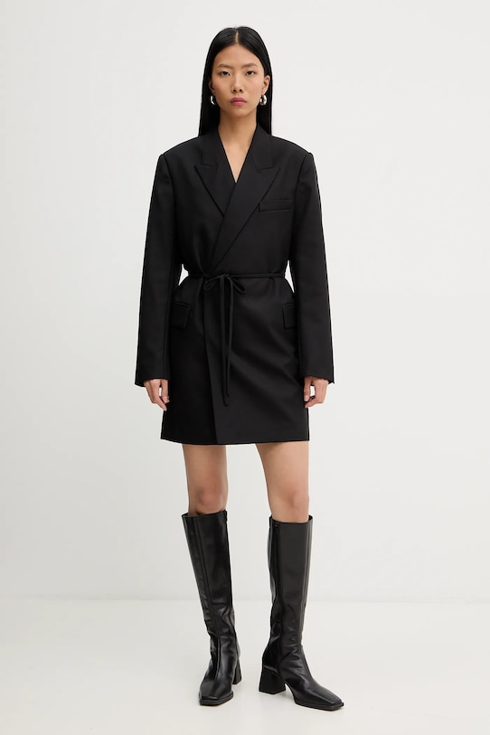 G-Star sukienka z dodatkiem wełny D28041.E200 czarny SS26