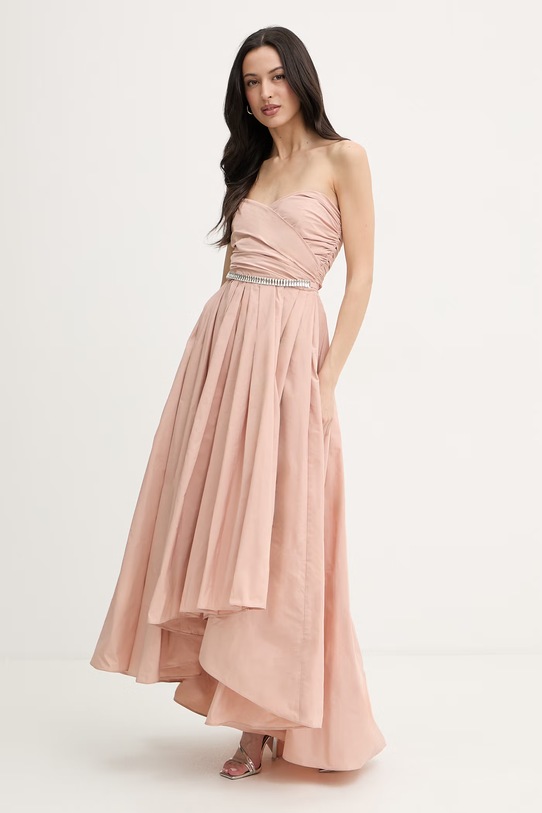 Pinko sukienka drapowana 106254.A327 beżowy SS26