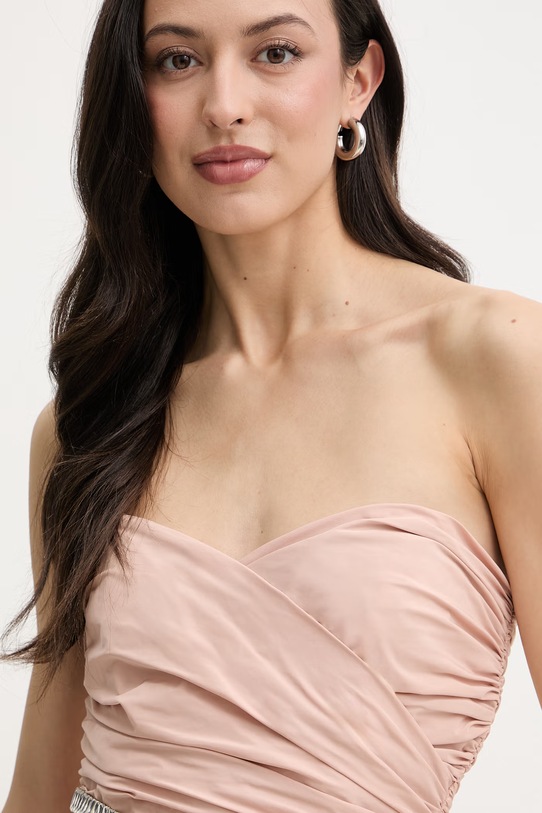 Pinko sukienka drapowana beżowy 106254.A327