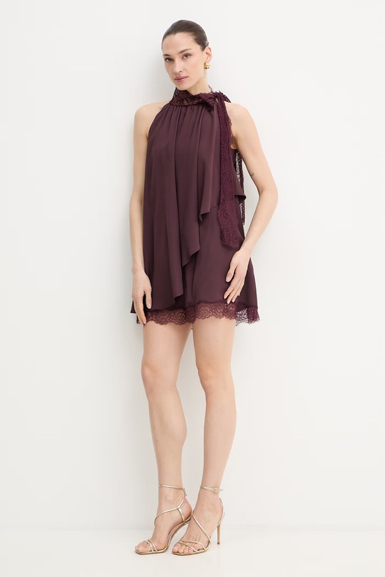 Haljina s dodatkom svile Pinko 106268.A32Y ljubičasta SS26