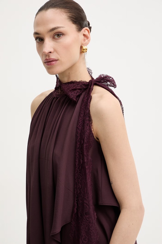 Haljina s dodatkom svile Pinko ljubičasta 106268.A32Y