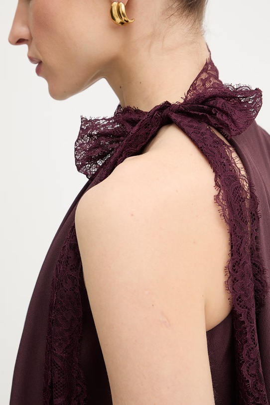 Haljina s dodatkom svile Pinko 106268.A32Y ljubičasta