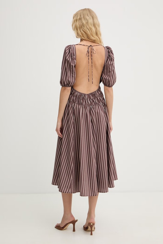 Pinko sukienka letnia z wiskozą 106670.A33Q brązowy SS26