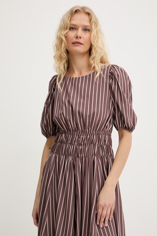 Pinko sukienka letnia z wiskozą brązowy 106670.A33Q