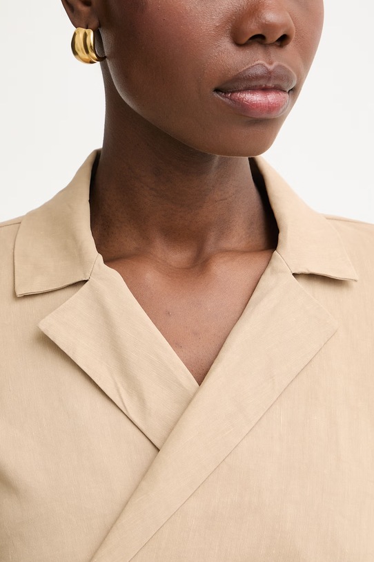 Pinko sukienka z lnem 106499.A34I beżowy