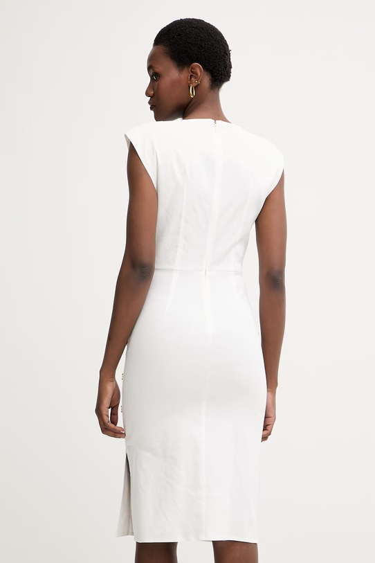 Oblečení Pinko letní šaty s příměsí lnu 106521.A34I bílá