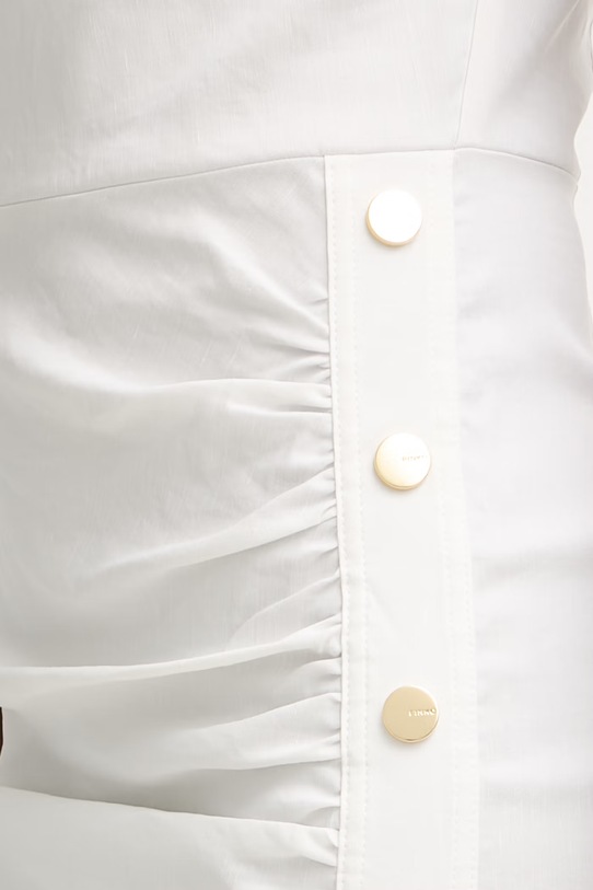 Pinko letní šaty s příměsí lnu 106521.A34I bílá