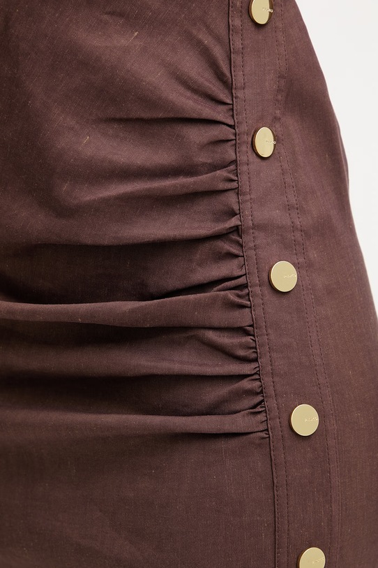 Pinko letné šaty s prímesou ľanu 106521.A34I hnedá