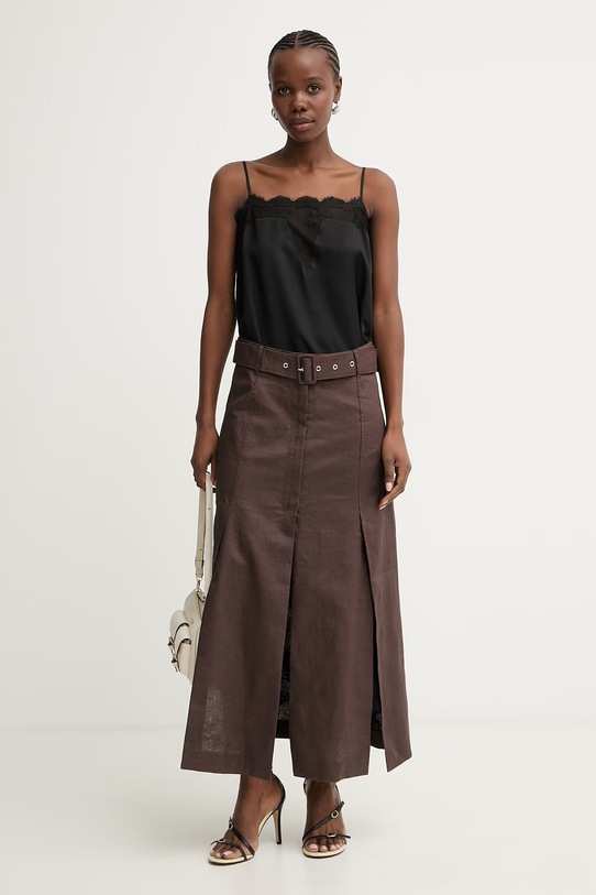 Pinko φόρεμα 106582.A374 καφέ SS26