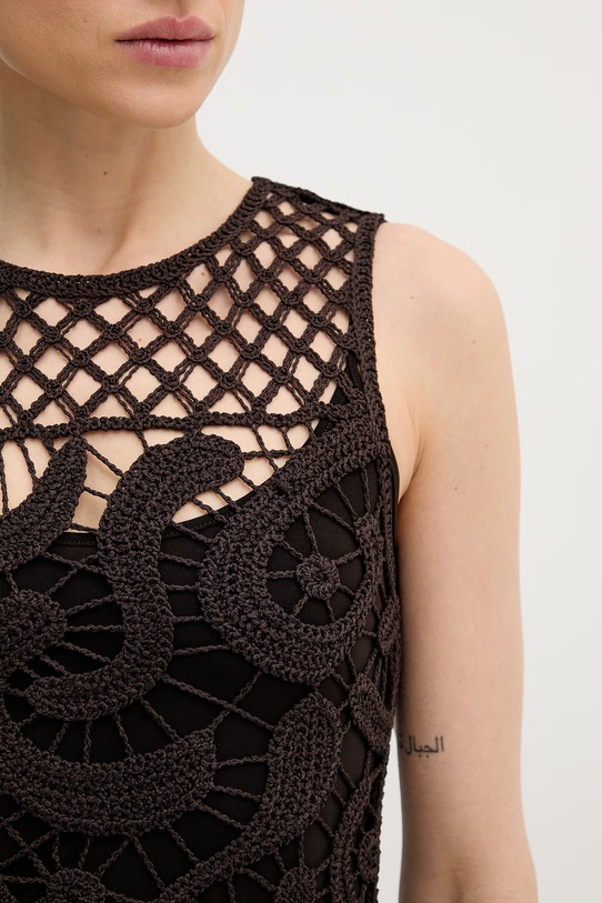 Pinko šaty z viskózy 106361.A354 hnedá