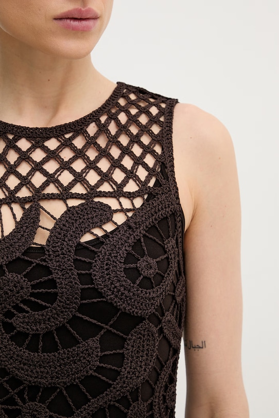 Pinko šaty z viskózy 106361.A354 hnedá