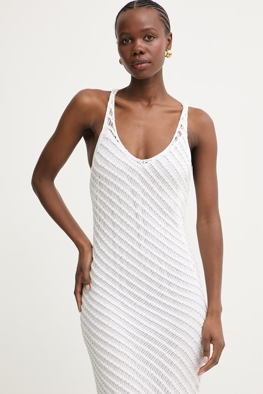 Pinko καλοκαιρινό φόρεμα λευκό 106477.A36H