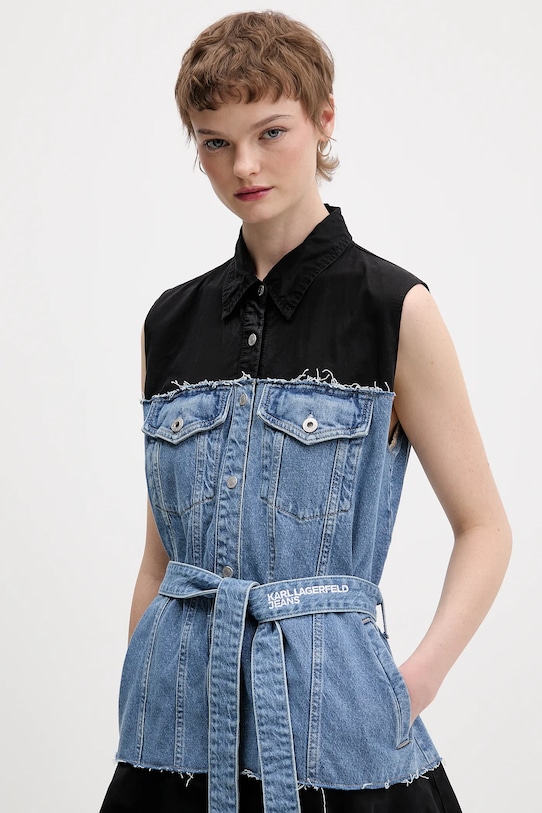 Karl Lagerfeld Jeans sukienka niebieski B1W13035