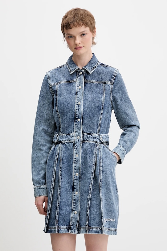 Karl Lagerfeld Jeans rochie jeans fixat albastru B1W13036
