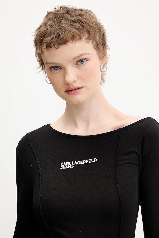 Φόρεμα Karl Lagerfeld Jeans μαύρο B1W13045