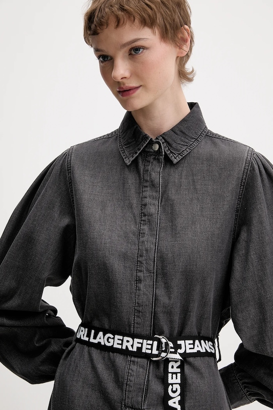 Karl Lagerfeld Jeans sukienka jeansowa szary B1W13038