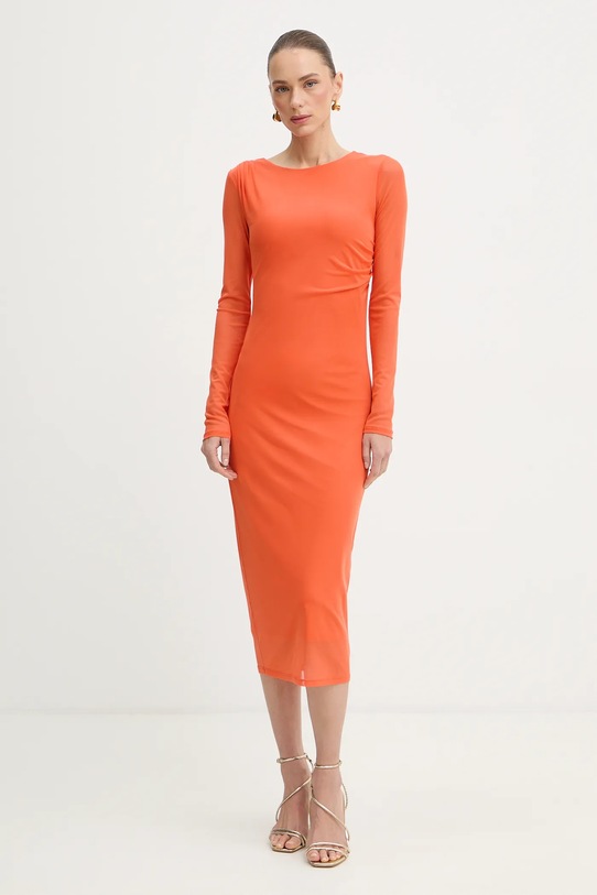 Patrizia Pepe sukienka z elastanem pomarańczowy 8A1604.J376