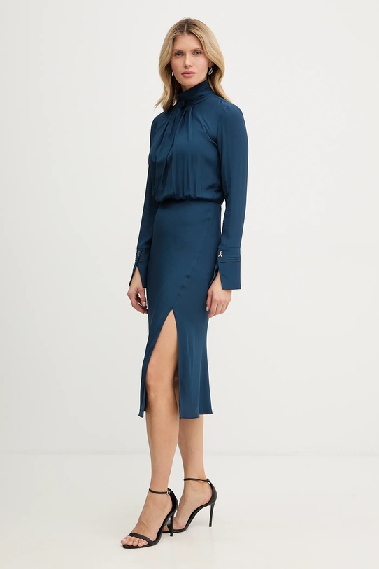 Φόρεμα από βισκόζη Patrizia Pepe 8A1623.A8I1 μπλε SS26