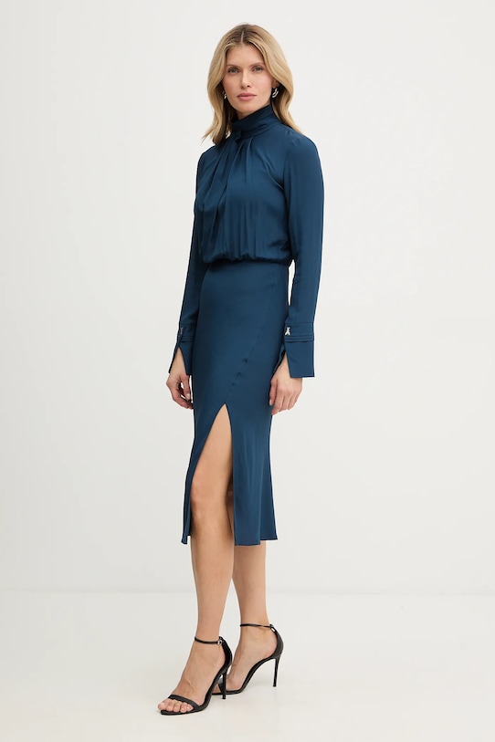 Φόρεμα από βισκόζη Patrizia Pepe 8A1623.A8I1 μπλε SS26