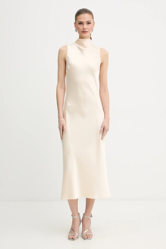 Patrizia Pepe sukienka tkanina beżowy 8A1627.A269