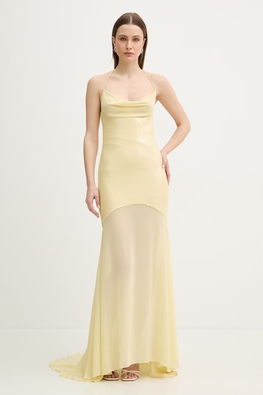 Patrizia Pepe sukienka rozkloszowany żółty 8A1628.J401