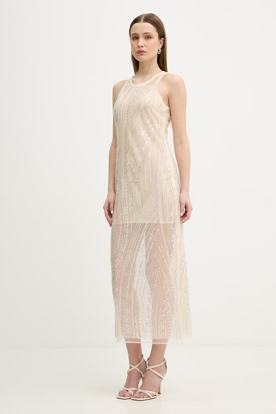 Patrizia Pepe sukienka 8A1639.J396 beżowy SS26