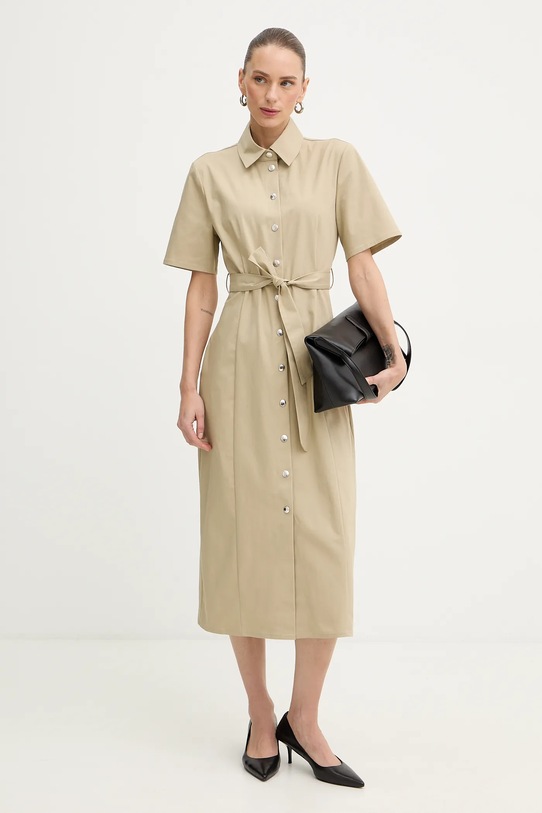 Patrizia Pepe sukienka 8A1658.A716 beżowy SS26