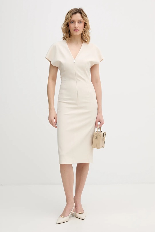 Patrizia Pepe sukienka 8A1663.A6F5 beżowy SS26
