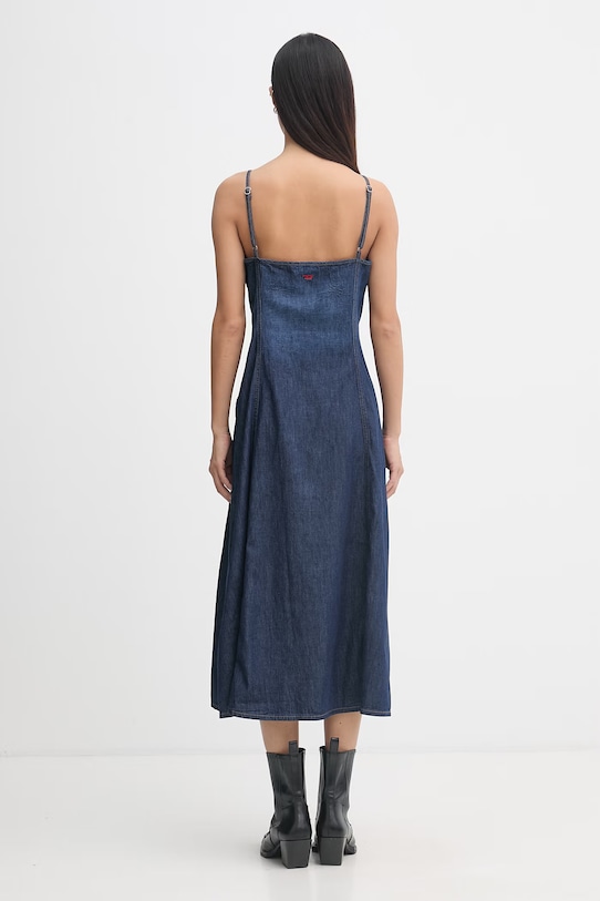 Diesel sukienka bawełniana DE-BELD-D A21453.0DBDB niebieski SS26