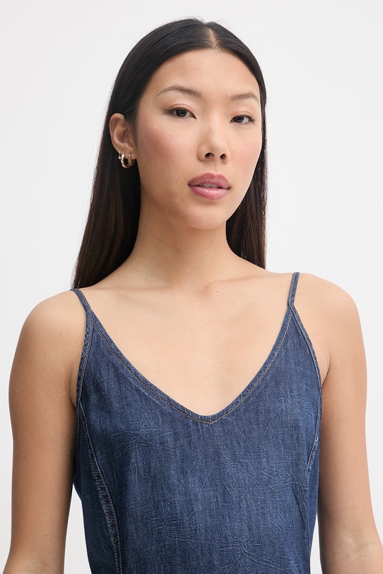 Diesel sukienka bawełniana DE-BELD-D niebieski A21453.0DBDB