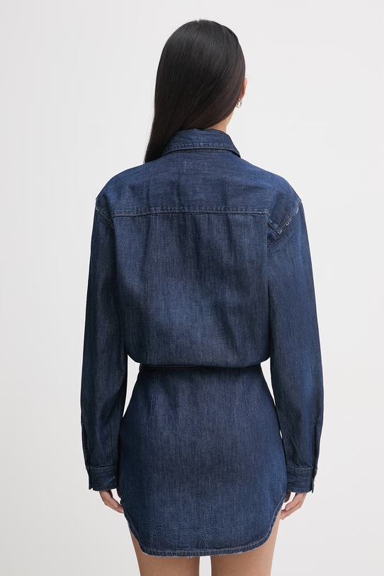 Odzież Diesel sukienka koszulowa bawełniana DE-SUSAN-D A21457.0DBDB granatowy